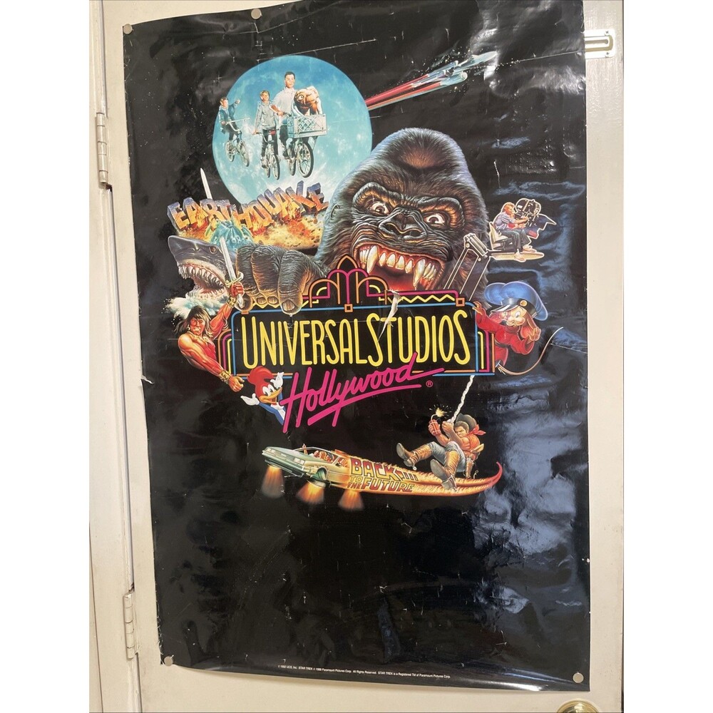 Universal Studios Hollywood Vintage Poster 1992 King Kong Jaws Back To The Futur